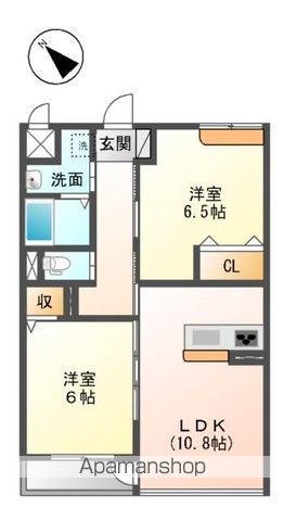 小田急小田原線 本厚木駅 バス乗車時間：10分 最寄りバス停で下車 徒歩1分 3階建 築12年の間取り写真