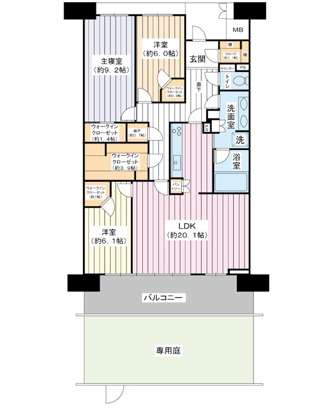 パークシティ東京ベイ新浦安Sol街区A棟の間取り写真