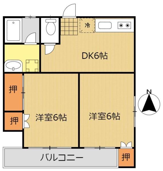サンパレスヨシダの間取り写真