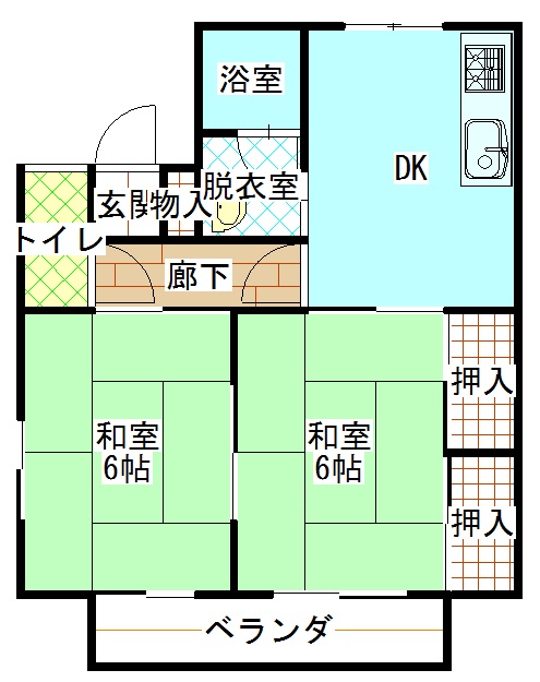 フジキュウハイツA棟の間取り写真