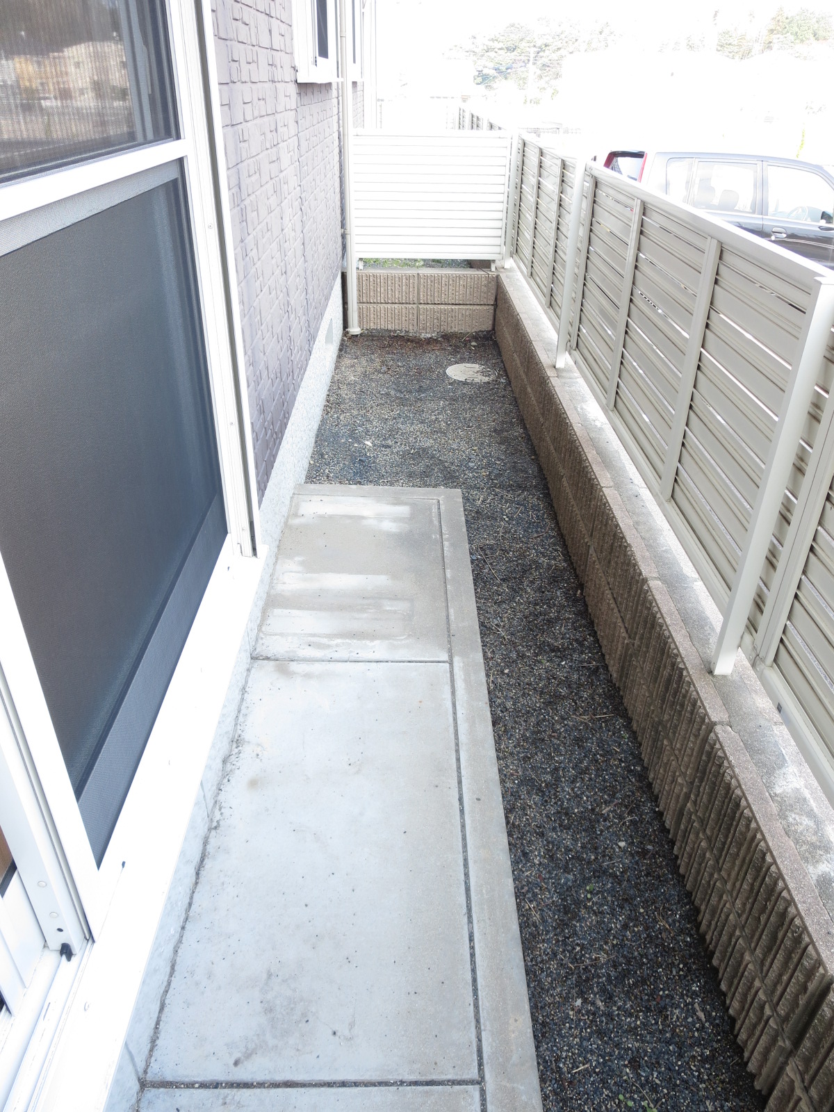 庭　1階ですがシャッターが付いてます