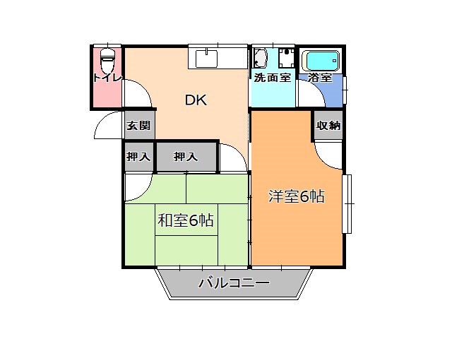 ウエストハイツ増渕C棟の間取り