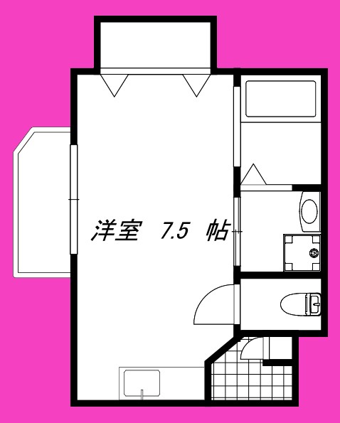 鹿児島市天保山町のマンションの間取り