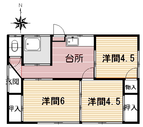 福島県いわき市小名浜大原字丙新地（一戸建）の賃貸物件の間取り