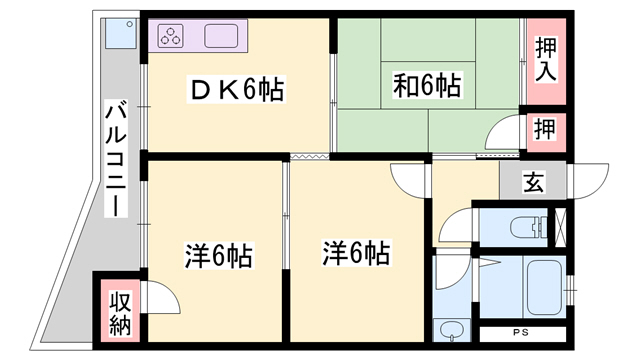 マンション龍野の間取り