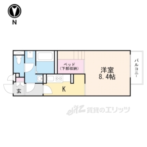 湖南市石部南のアパートの間取り