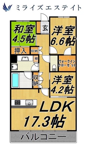 レザンドール東山元町の間取り