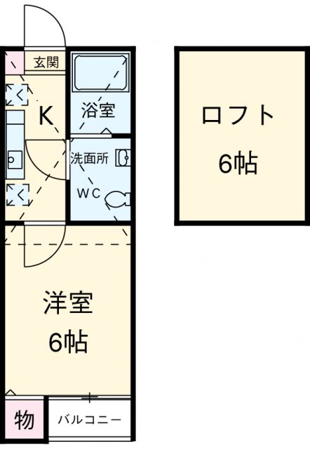 愛知県名古屋市守山区更屋敷（アパート）の賃貸物件の間取り