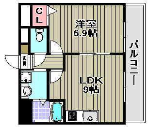 高石市取石のアパートの間取り