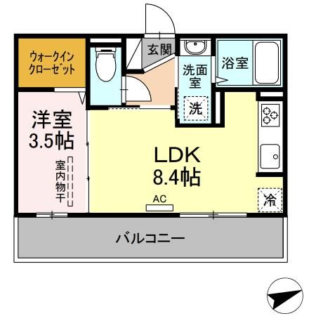 瀬戸内市邑久町尾張のアパートの間取り