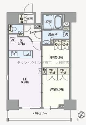 江東区塩浜のマンションの間取り