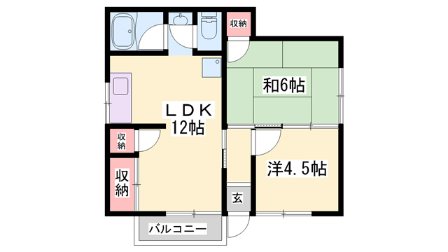 パールハイツ新野辺の間取り