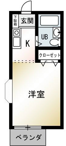 茅ヶ崎市浜竹のアパートの間取り