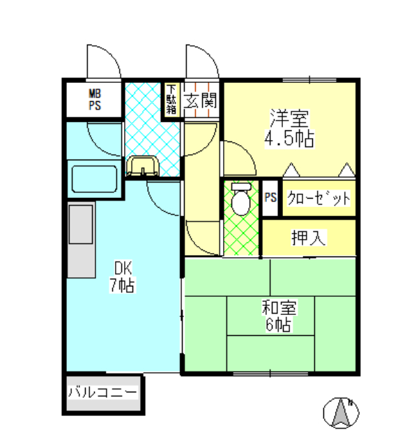 ライオンズマンション高田の間取り