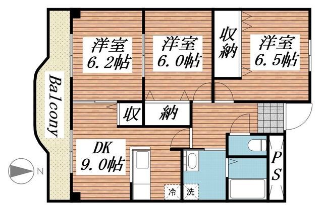 和歌山市北島のマンションの間取り