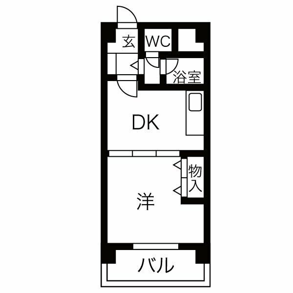 札幌市中央区南六条西のマンションの間取り