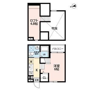 名古屋市守山区鳥神町のアパートの間取り