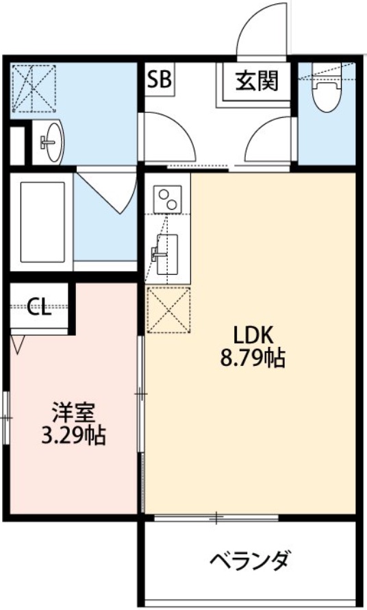 堺市堺区錦之町西のアパートの間取り