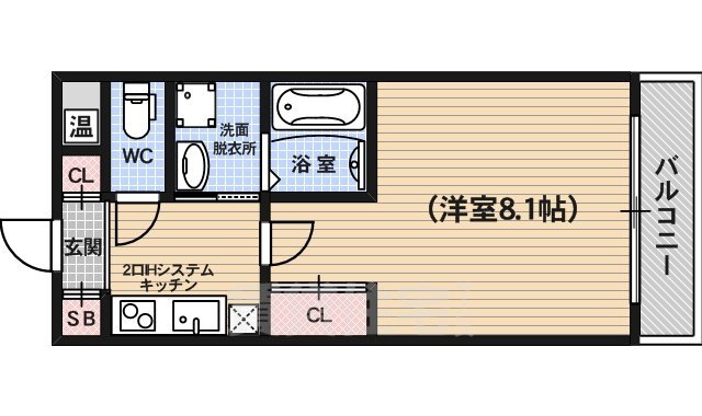 京都市南区東九条上御霊町のマンションの間取り