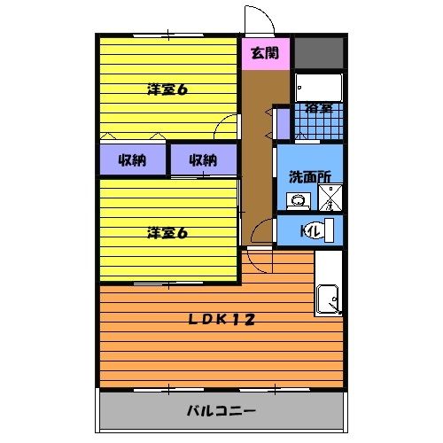 【豊田市井上町のマンションの間取り】