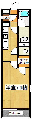 ヴィラ原木中山の間取り