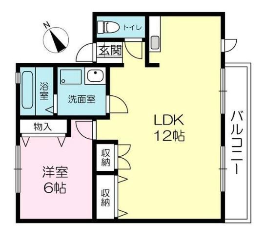 加西市北条町古坂のアパートの間取り