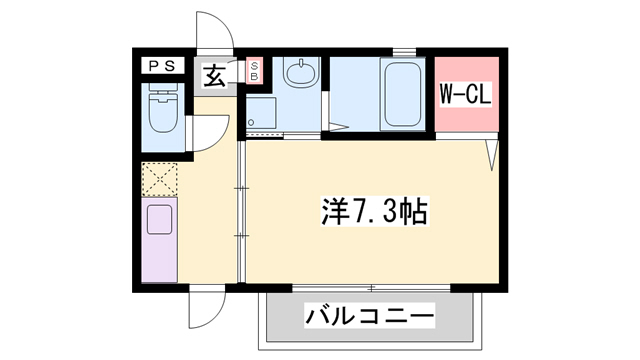 神戸市西区押部谷町西盛のアパートの間取り