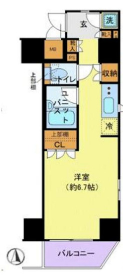 港区西麻布のマンションの間取り