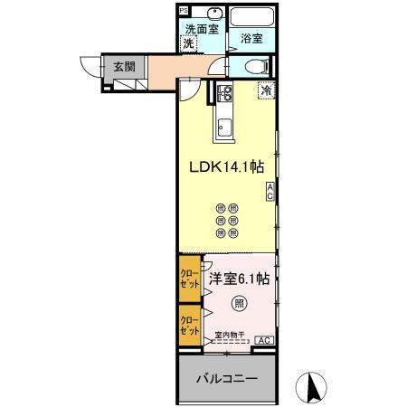 Ｎａｇｏｍｉ　１０の間取り