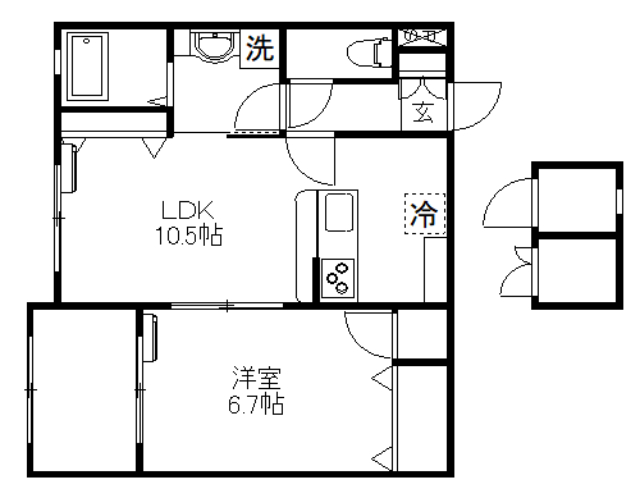 フルーツパフェ　Ｂ棟の間取り