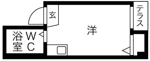 アパートメント大阪谷町の間取り