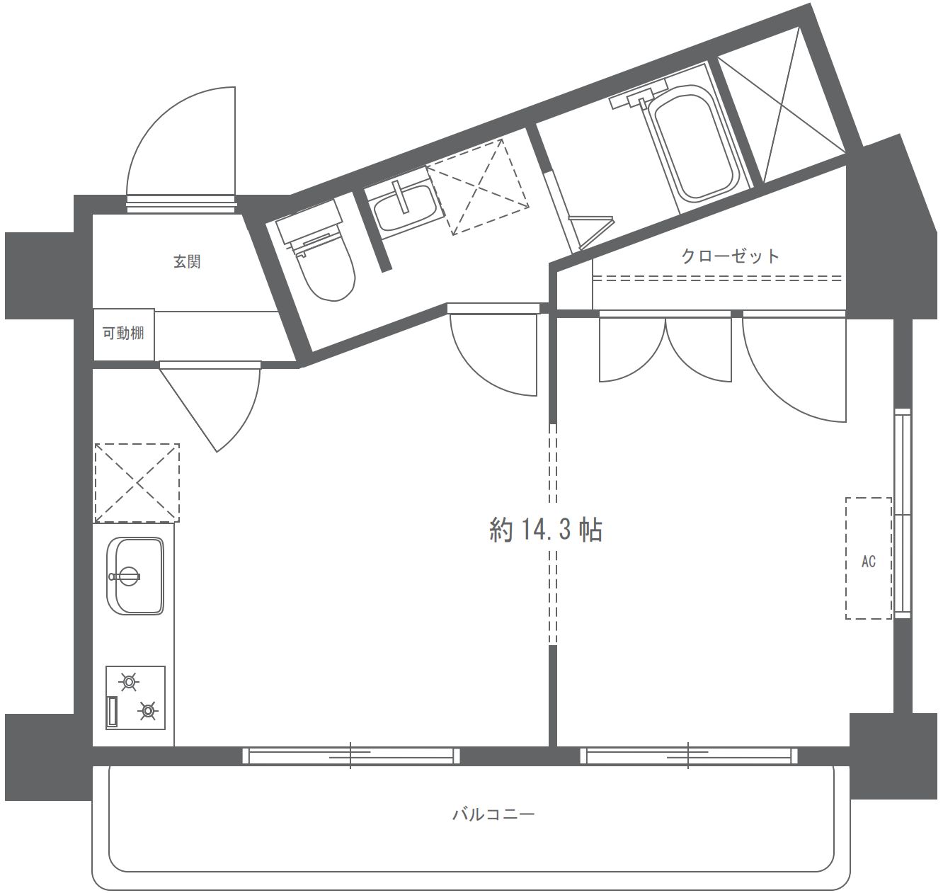 シャンボール原宿の間取り