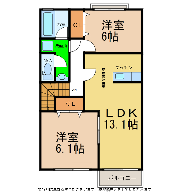 ヴィラファミールＡ・Ｂの間取り