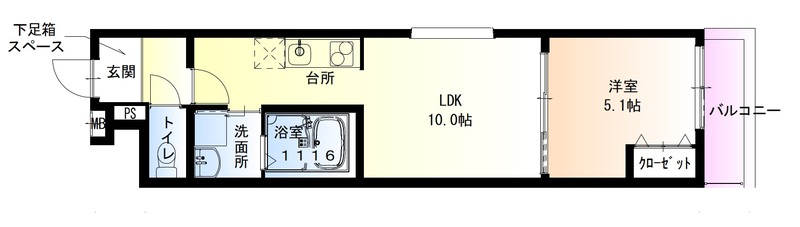 フジパレス助松町1番館の間取り