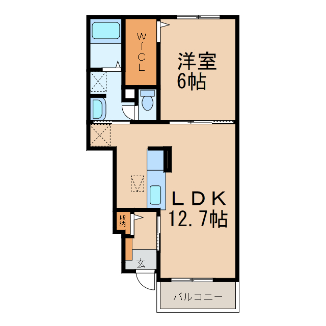 橋本市高野口町向島のアパートの間取り