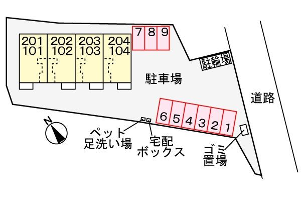 【ラ　マンドゥ　シャ　IIIの駐車場】