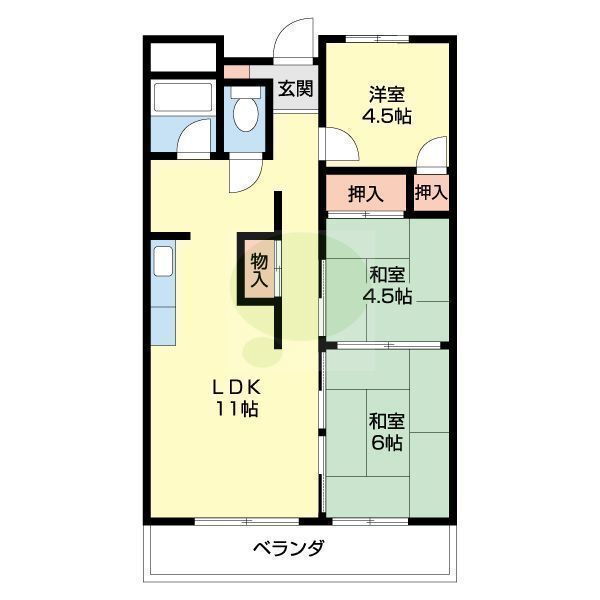 三幸プラザ貴志川の間取り