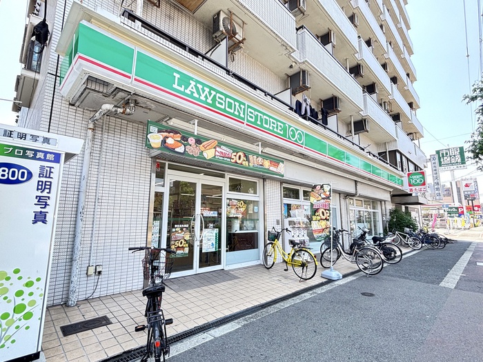 コンビニ　ローソンストア100 東住吉矢田店（コンビニ）まで290m