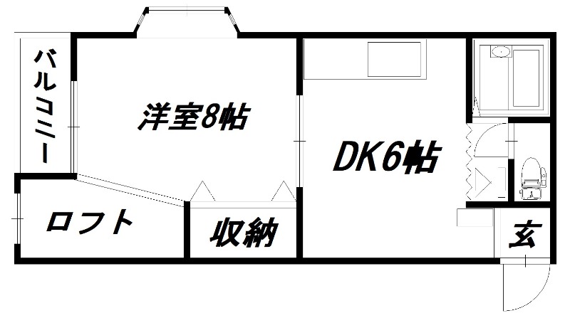 【浜松市中央区三方原町のアパートの間取り】