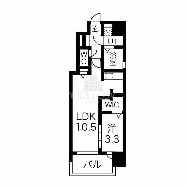 地下鉄谷町線 都島駅 徒歩3分 10階建 築2年の間取り写真
