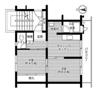 倉敷市広江のマンションの間取り