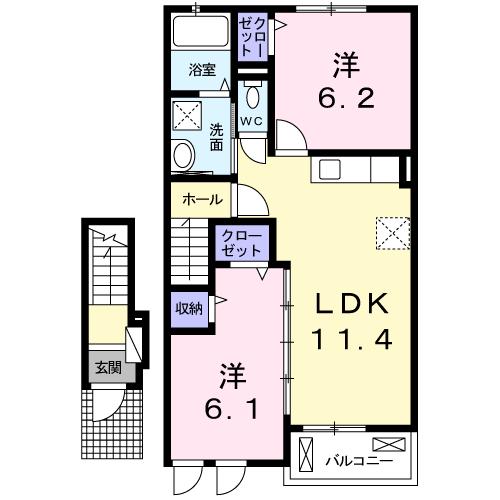 アンダンテ　イースト　Ｂの間取り