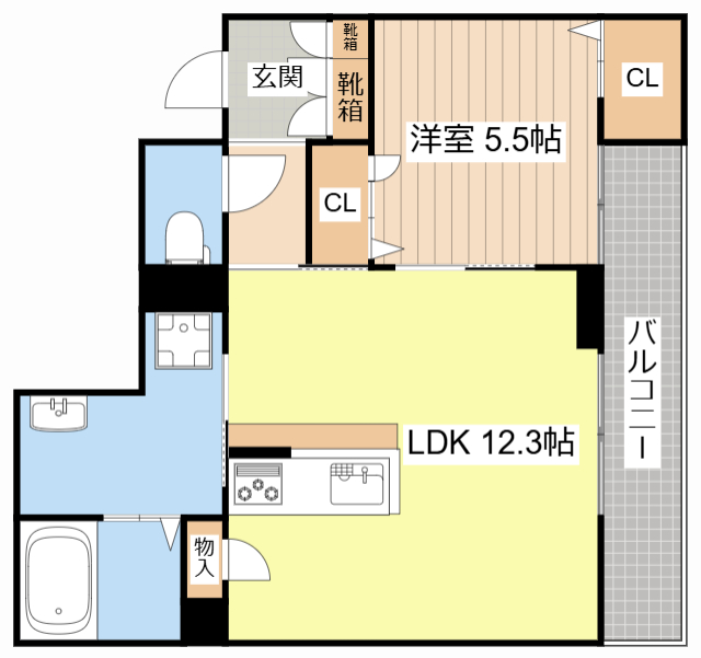 長浜市南高田町のマンションの間取り