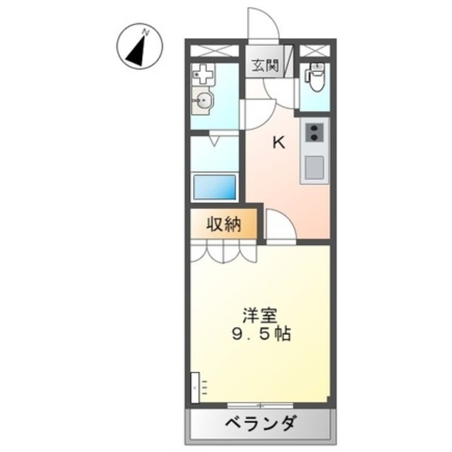 和歌山市弘西のアパートの間取り