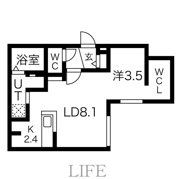 エアフォルク学園前の間取り