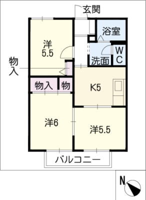 ディアス花水木　A・B棟の間取り