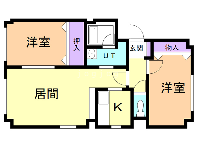 石狩市花川南五条のマンションの間取り