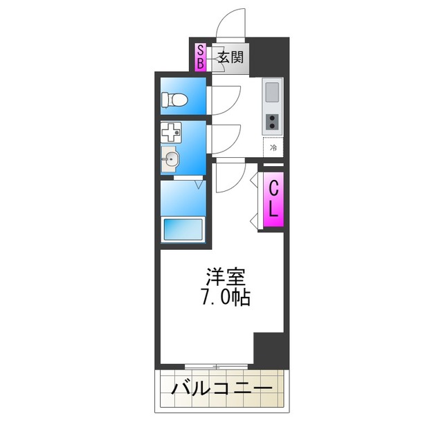 グランルージュ中之島南の間取り