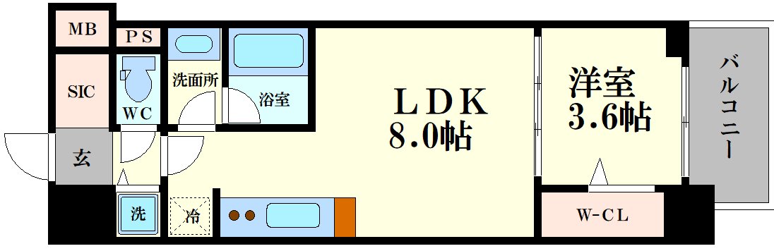 アーバネックス中崎町の間取り