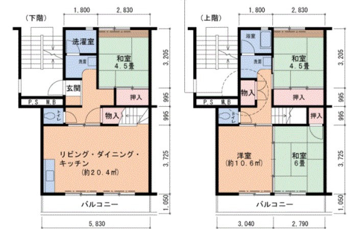 UR都市機構泉南一丘団地27号棟_間取り_0